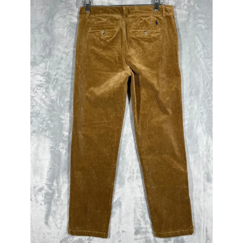 Polo Ralph Lauren Kids Tan Brown Corduroy Straight Leg Pants Size 18 Pony Logo